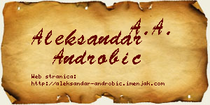 Aleksandar Androbić vizit kartica